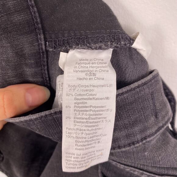 Madewell Cali Demi Boot Cut Jeans Exposed Button Fly Black Wash 26 - Picture 7 of 8